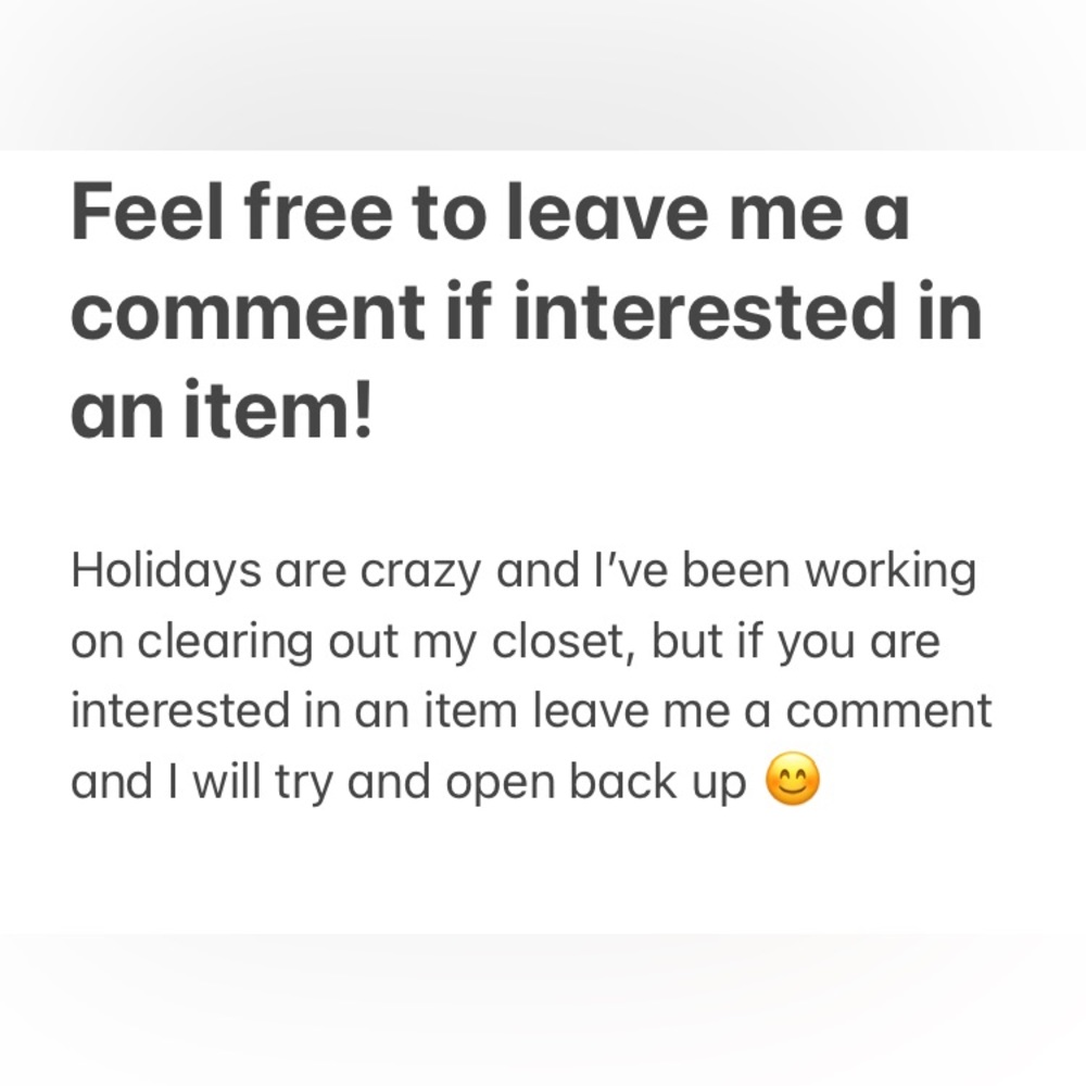 Shop is currently “on vacation” during the busy holidays